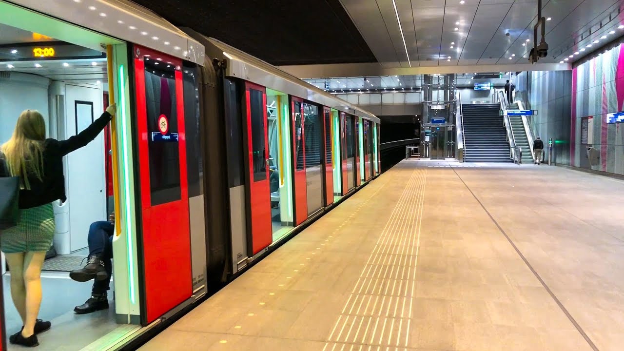 Metro   Subway in Amsterdam Netherlands  Noord Zuidlijn