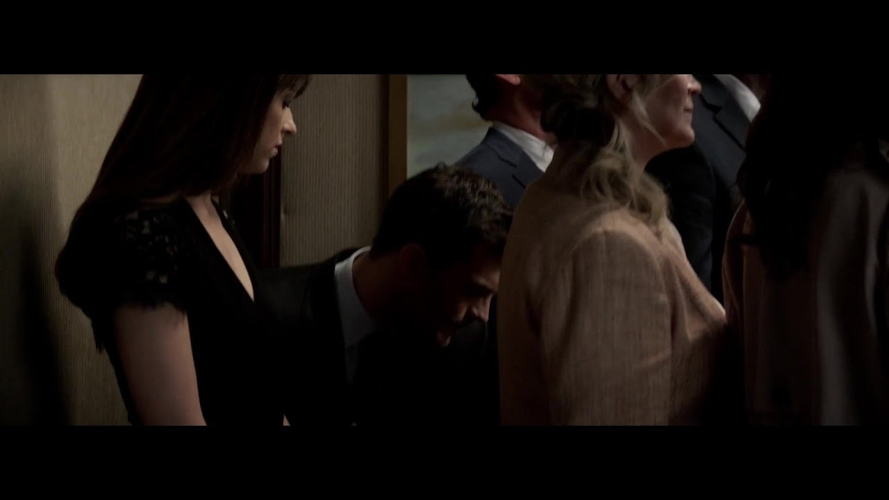 Hot Fifty shades darker Ana and Christian in elevator scene Jamie Dornan