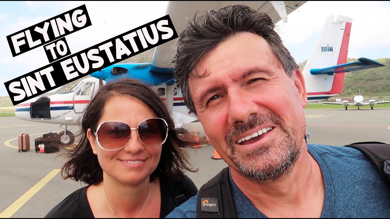Winair Flight to Sint Eustatius from Saba I Travel Day Vlog