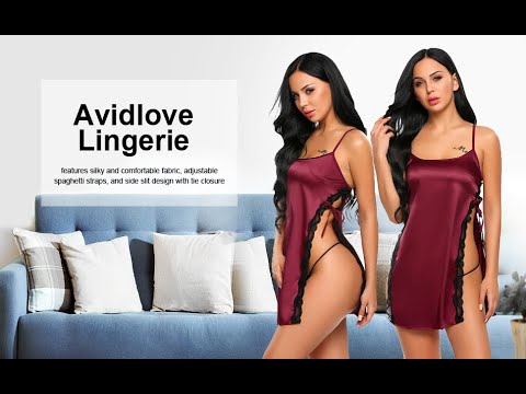 Avidlove Women Babydoll For Women Satin Nightwear Lace Chemise Sexy Nightgown
