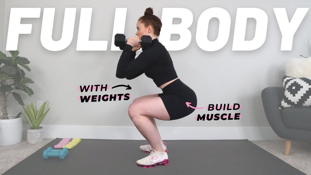 30 Minute Full Body Workout With Weights (At Home Strength & Power Workout)