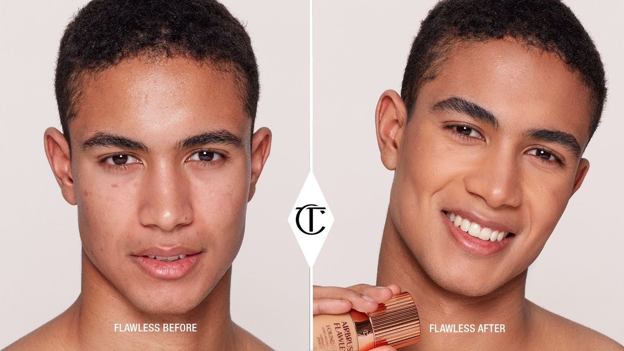 NATURAL MAKEUP FOR MEN - HOW TO APPLY FOUNDATİON FLAWLESSLY | CHARLOTTE TİLBURY