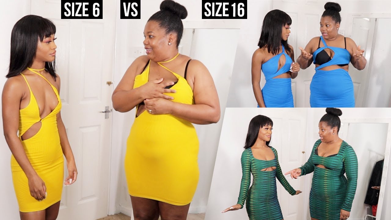 SIZE 6 VS SIZE 16 MOTHER & DAUGHTER TRY ON THE SAME OH POLLY X DUCKIE THOT OUTFITS ♡ @Tashika Bailey