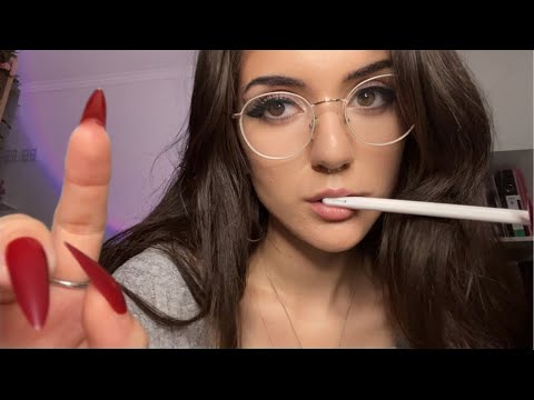 that girl Who chews on her pen sits next to you ın class ~asmr personal attention for relaxation