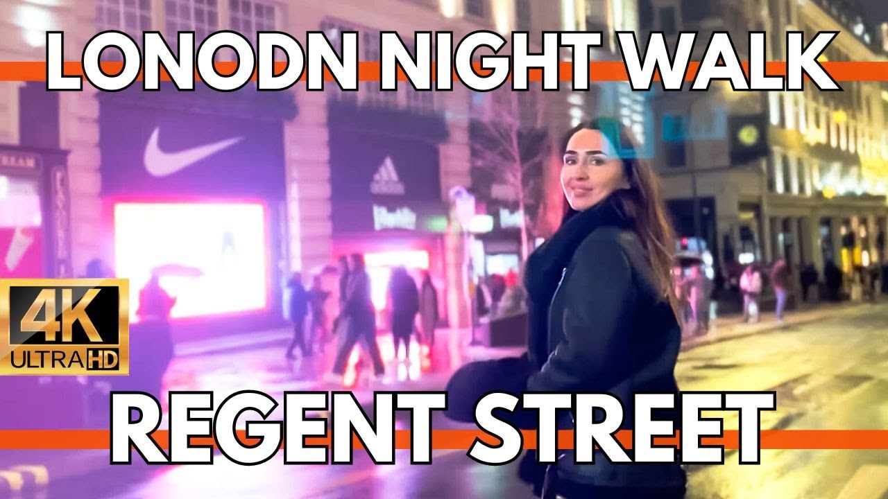 LONDON NIGHT WALK JANUARY 2024 | Regent Street in City Center