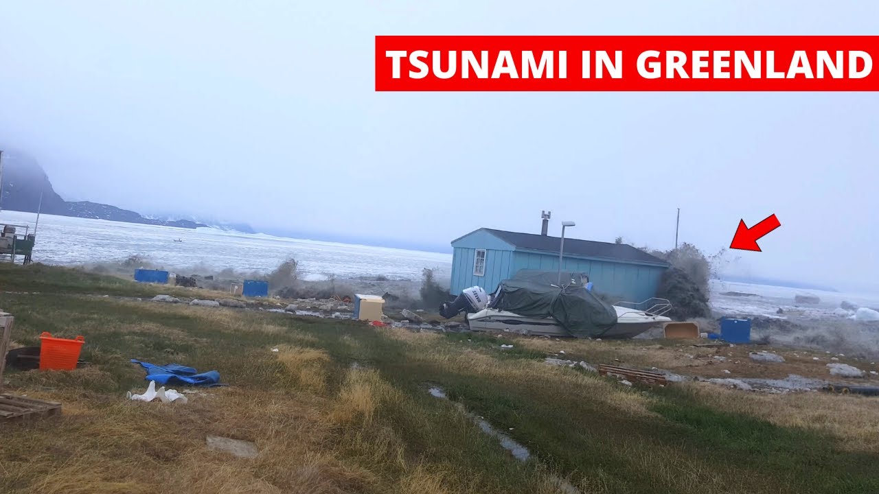greenland tsunamı hits village caught on camera - camera 2 (multiple clips) | nuugaatsiaq, greenland