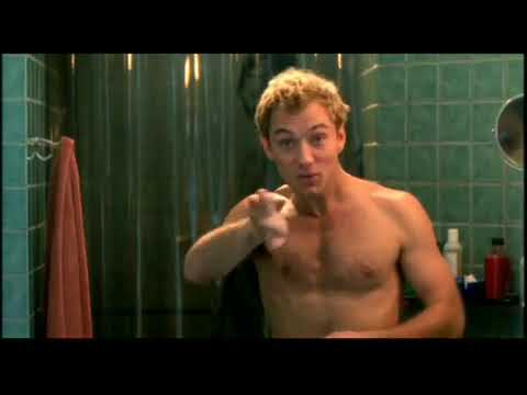 Jude Law in Alfie   delete scene   shower