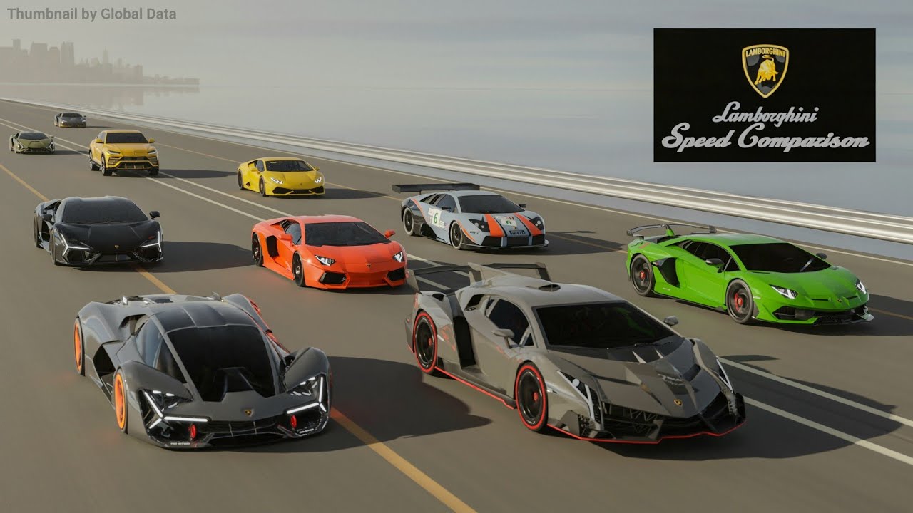 LAMBORGHINI SPEED EVOLUTION COMPARISON   FASTEST LAMBORGHINI D COMPARISON