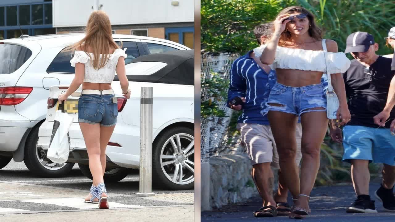 Izabel Goulart and Summer Monteys-Fullam look sensational in skimpy denim shorts
