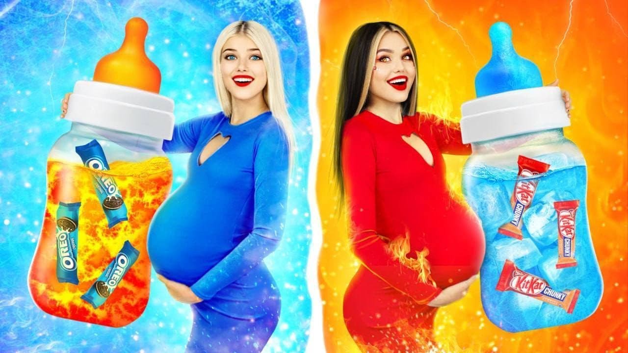 HOT PREGNANT VS COLD PREGNANT! | AWKWARD PREGNANCY SİTUATİONS WİTH THE FİRE AND ICY GİRL BY RATATA
