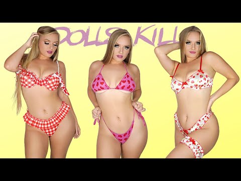 Dolls Kill Flirty Lingerie Try On Haul Review || Badd Angel Swim, Lingerie, Costumes