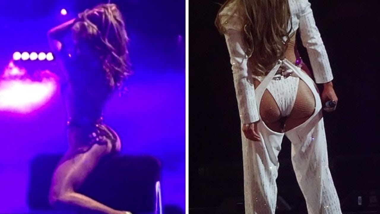 Jennifer Lopez twerks in a thong bodysuit and gives one lucky fan a LAP DANCE