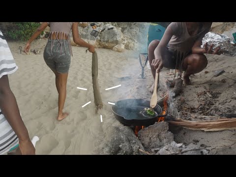 Outdoor Cooking MONSTER FISH in Jamaica