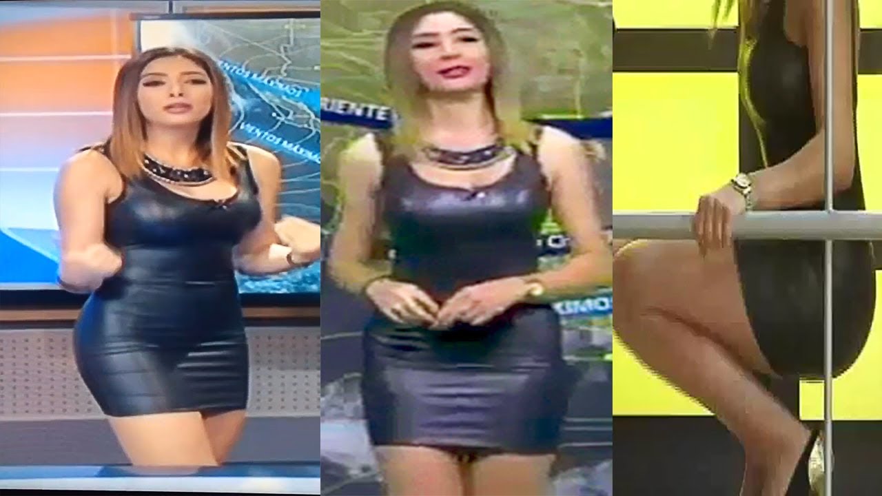 Marcela Unda en Vestido de Cuero Negro Super Sensual.