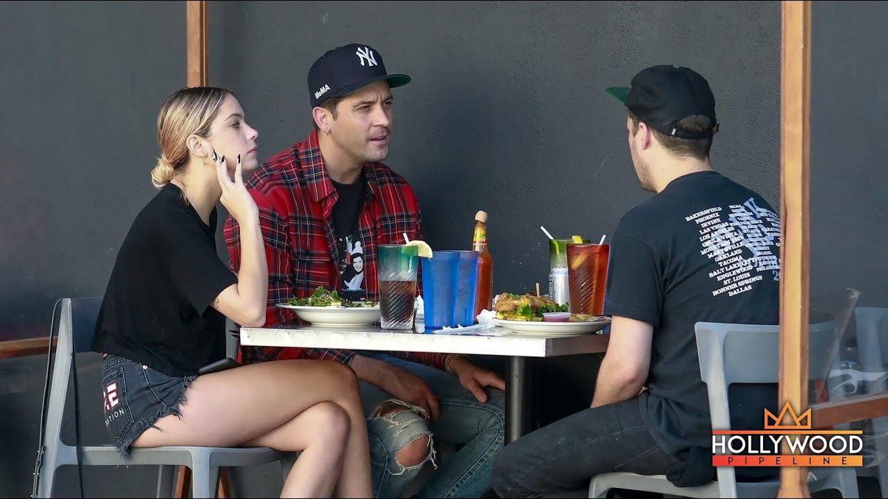 Hot Couple! Ashley Benson and G-Eazy Dine at Mustard Seed Cafe in Los Angeles