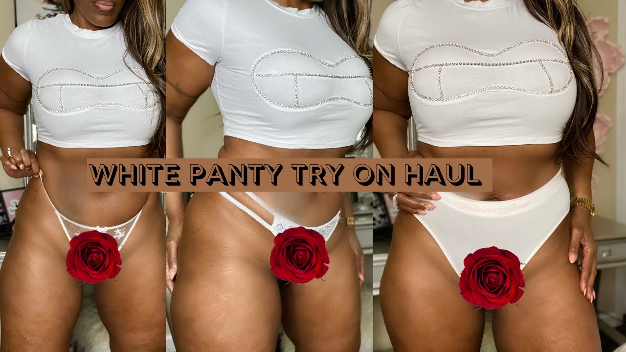 SLİM THİCK ALL WHİTE PANTY TRY ON HAUL #WHİTEPANTİES
