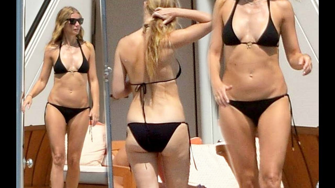 Gwyneth Paltrow Shows Off Hot Body In Skimpy Black Bikini