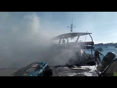 Beşiktaş Bebek'te tekne yangını