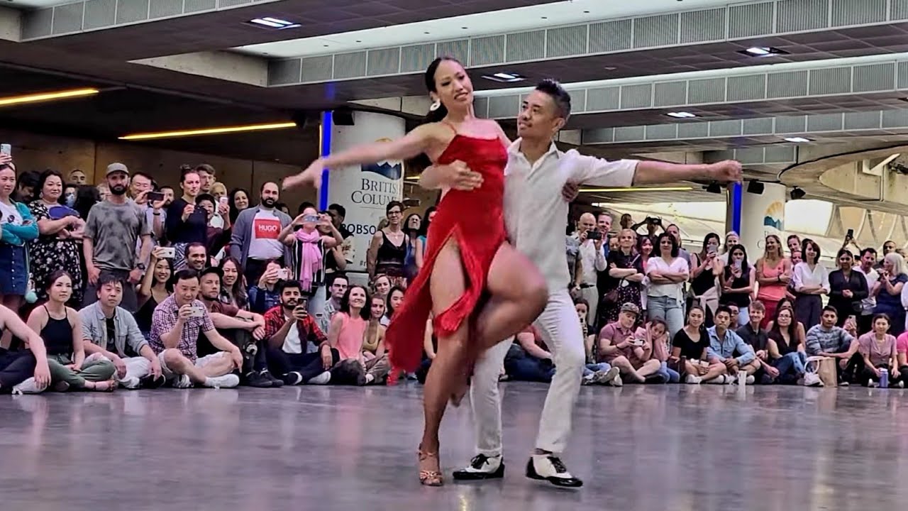 Beautiful Salsa Dance Performance | Robson Square,  Vancouver BC Canada