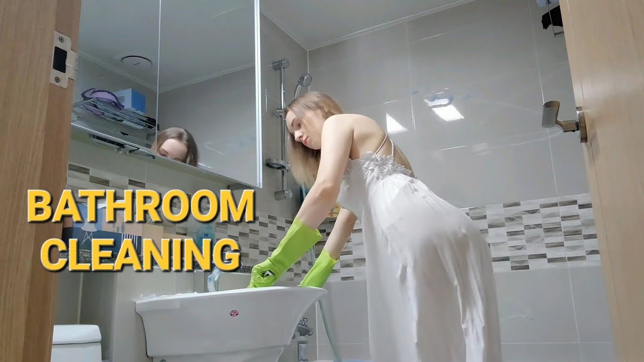 ASMR BATHROOM CLEANING