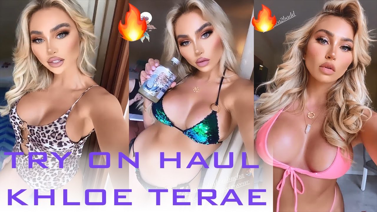 Sexy Bikini Try On Haul 2020- Khloe Terae - InstaHot Stories