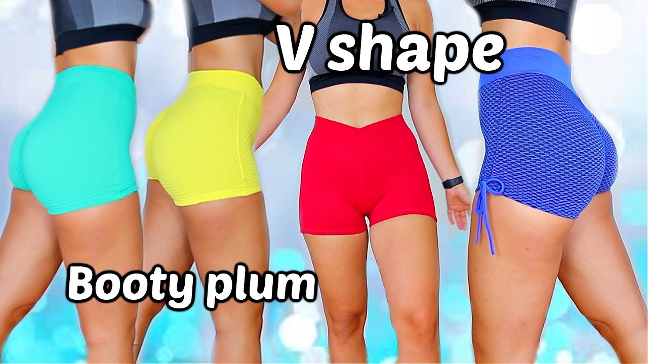 V-shape Scrunchy Booty Texture Highwaist shorts!