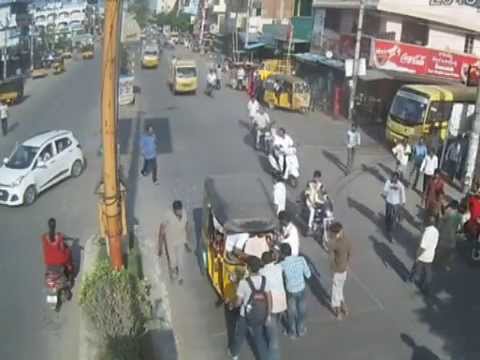 Terrible Accident   Car Hits Auto   Live Accidents in India   Tirupati Traffic Police