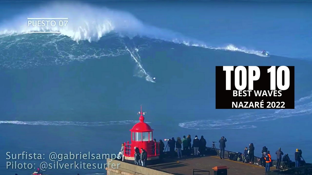 TOP 10 BEST WAVES OF NAZARE SWELL 2022.