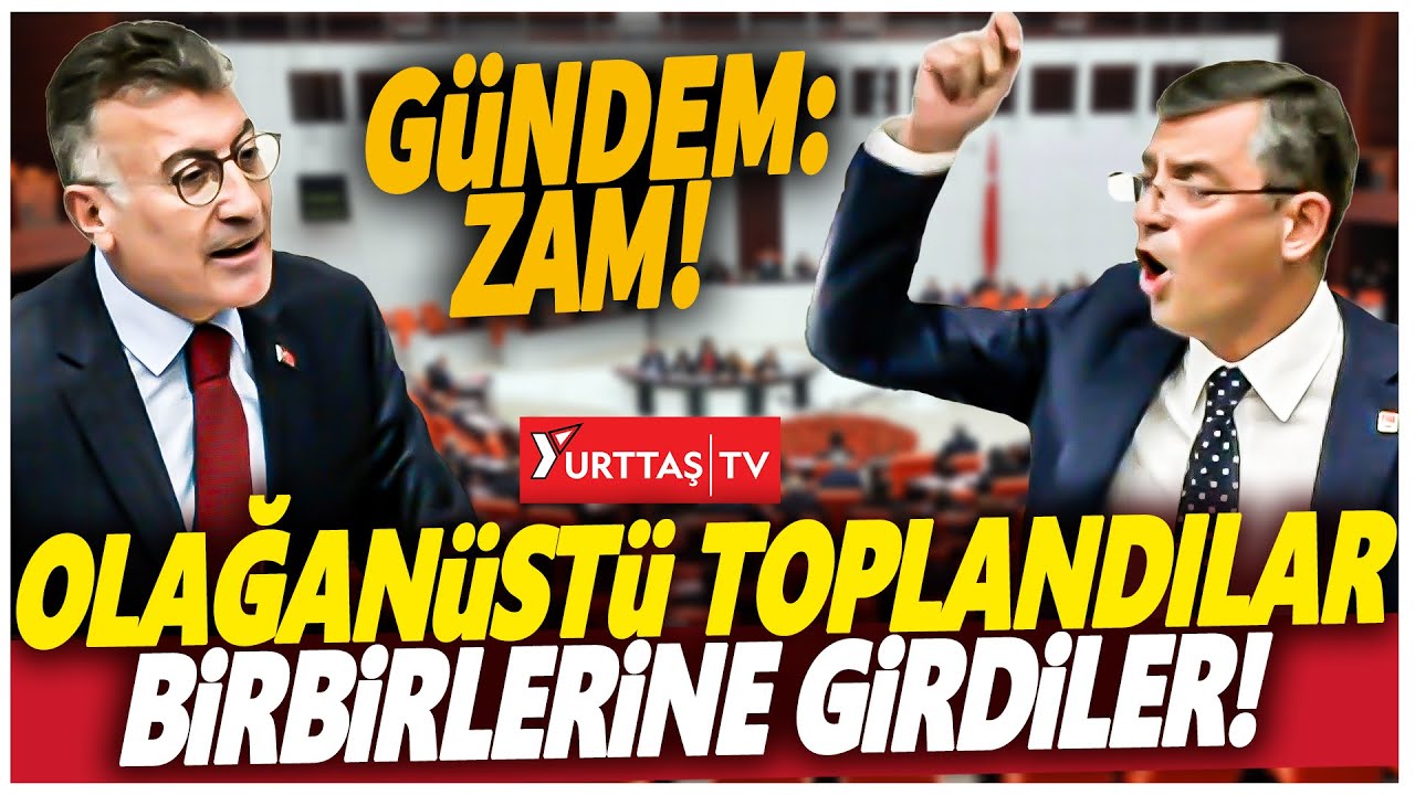 Meclis zamlar için olağanüstü toplandı Özgür Özel ve AKP'li Abdullah Güler birbirine girdi!