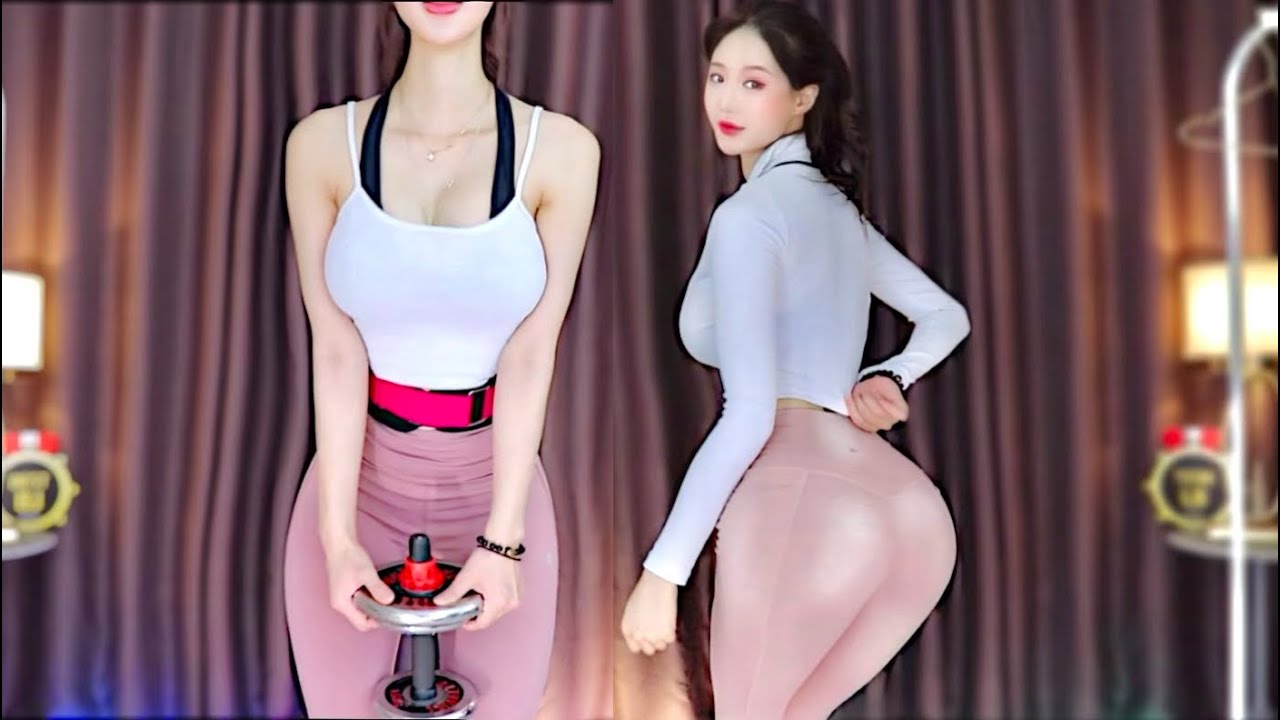 Lookbook '오빠 나랑 운동가자!❤️‍❤️‍ㅓ…ㅜ..ㅑ' 레깅스입고 뒤태 스쿼트 /힙업운동 運動ファッション butt workout leggings  4k