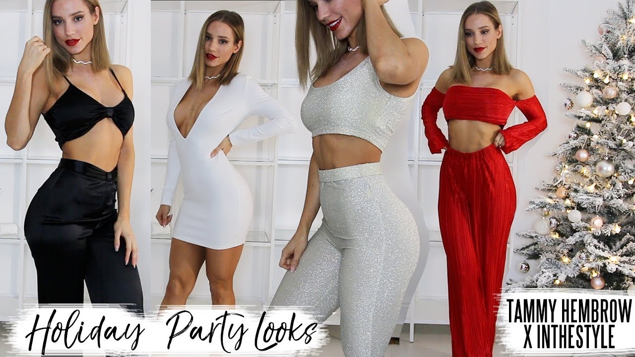 TAMMY HEMBROW X INTHESTYLE Try On + Giveaway | Holiday Glam / Christmas Party Looks
