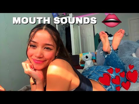 ASMR mouth sounds  (tongue swirling ,nail tapping, wet sounds )