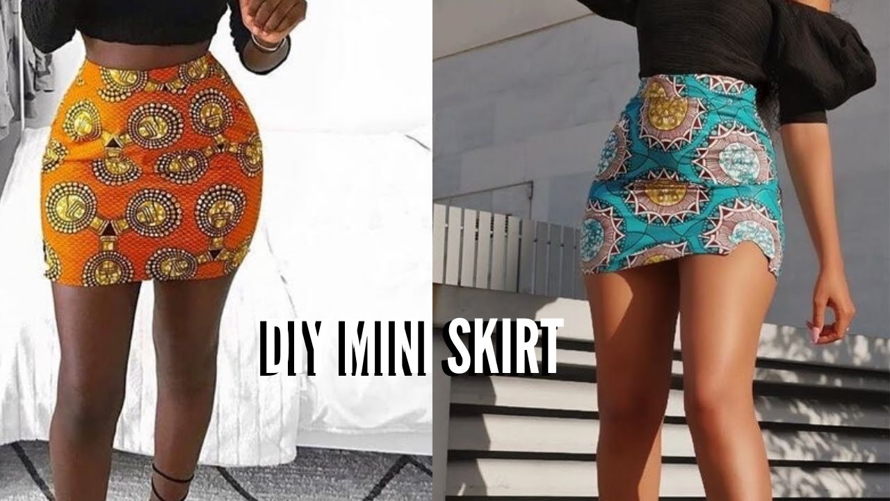 DIY ANKARA MINI SKIRT FROM SCRATCH| how to make a beginner friendly skirt with waist band