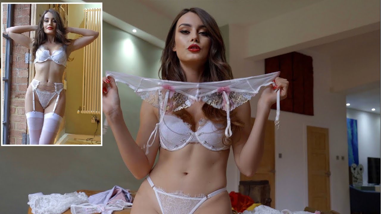 All White LINGERIE Try On Haul - Shein