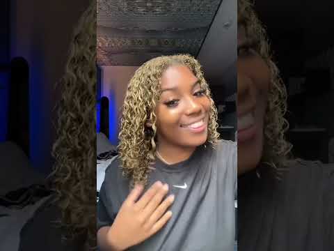 black to blonde hair with curl color wax‍♀️