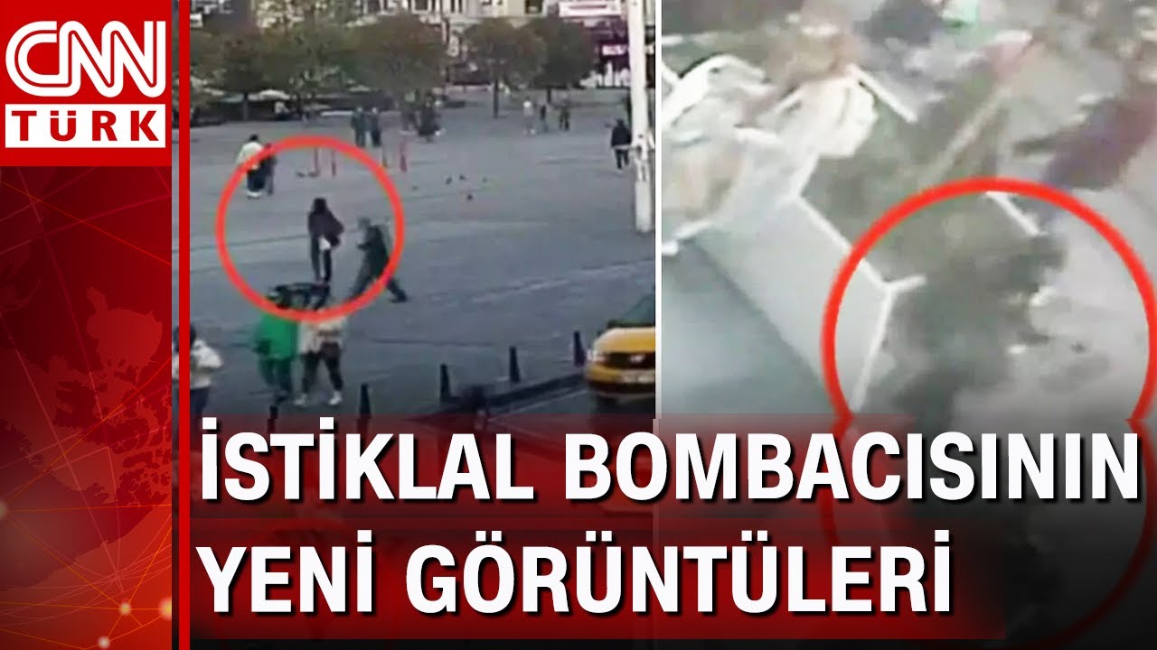 İstiklal bombacısının Taksim'e gelişi ve bombayı bıraktığı anlar kamerada