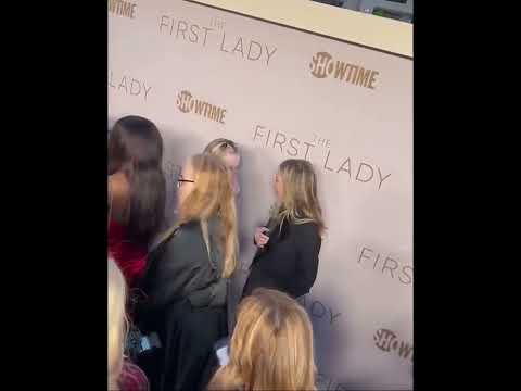 Dakota Fanning and Michelle Pfeiffer share a sweet moment at the premiere of #TheFirstLady.