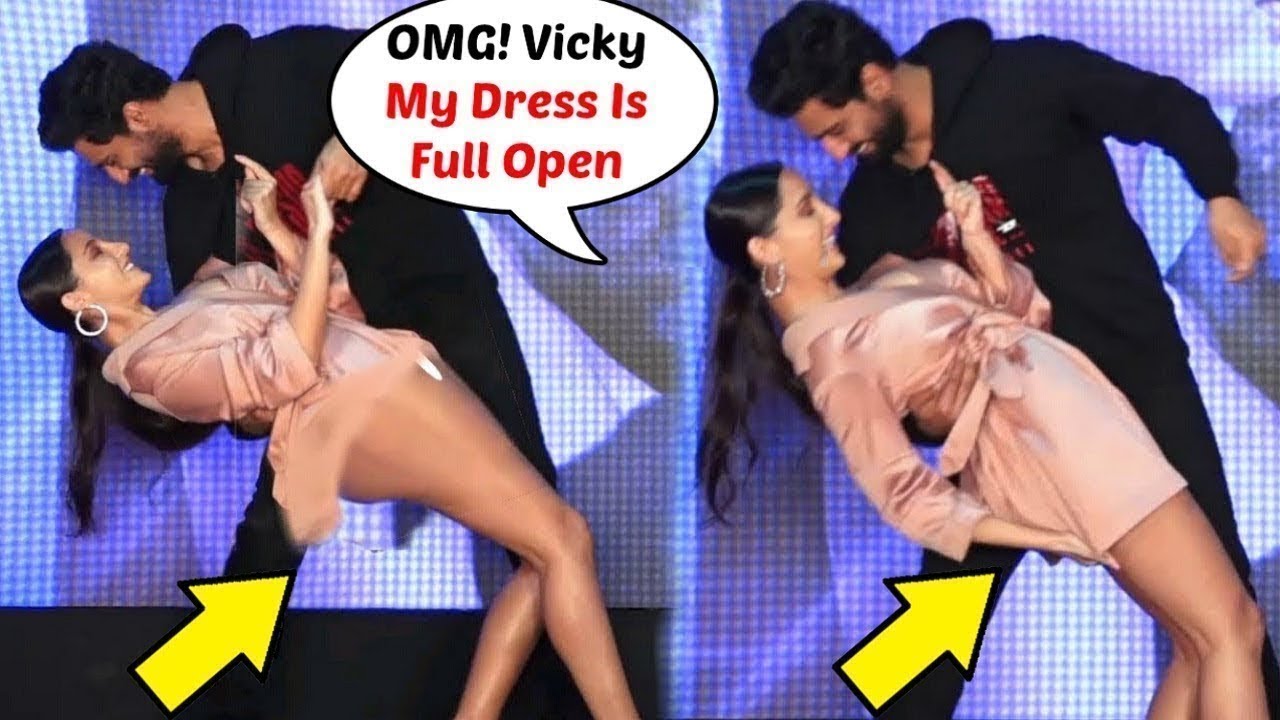 NORA FATEHİ HOT OOPS MOMENT ON STAGE WHİLE DANCİNG WİTH VİCKY KAUSHAL
