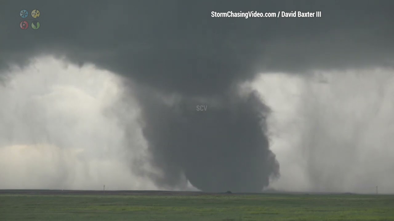 Large Tornado On The Ground South Of Kimball, NE - 6/28/2023