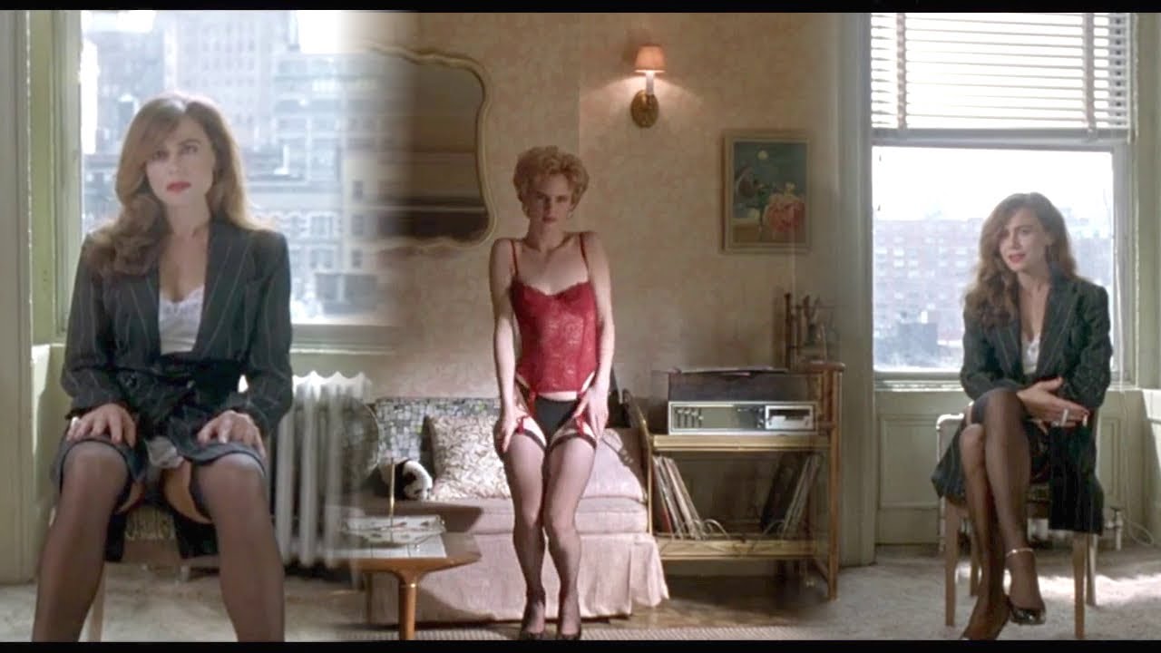Lena Olin & Juliette Lewis wearing garter belt and stockings - Romeo is Bleeding