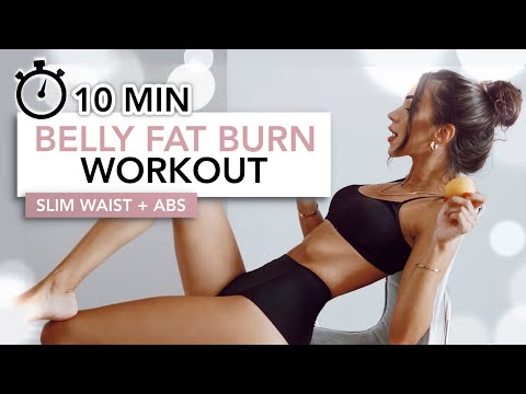 10 MIN BELLY FAT BURN WORKOUT (Slim Waist + Abs) | İnce Bel & Karın Kası Egzersizleri | Eylem Abaci