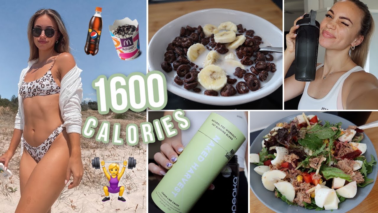 WHAT I EAT IN A DAY *8 WEEK FITNESS CHALLENGE* // 1600 CALORİES + TRACKİNG MACROS