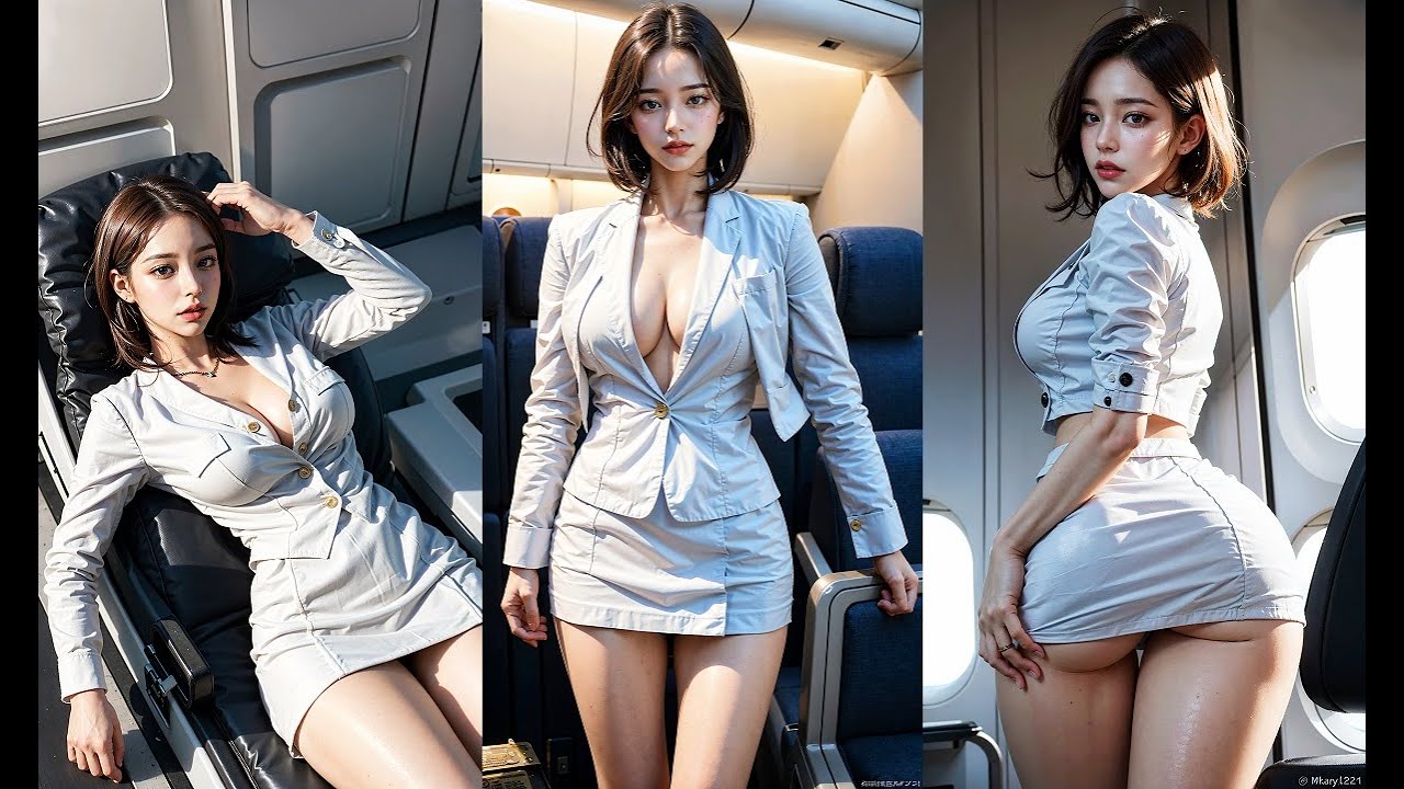 [AI LookBook] 4K AI 룩북 섹시 스튜어디스 / セクシースチュワーデス / Sexy stewardess