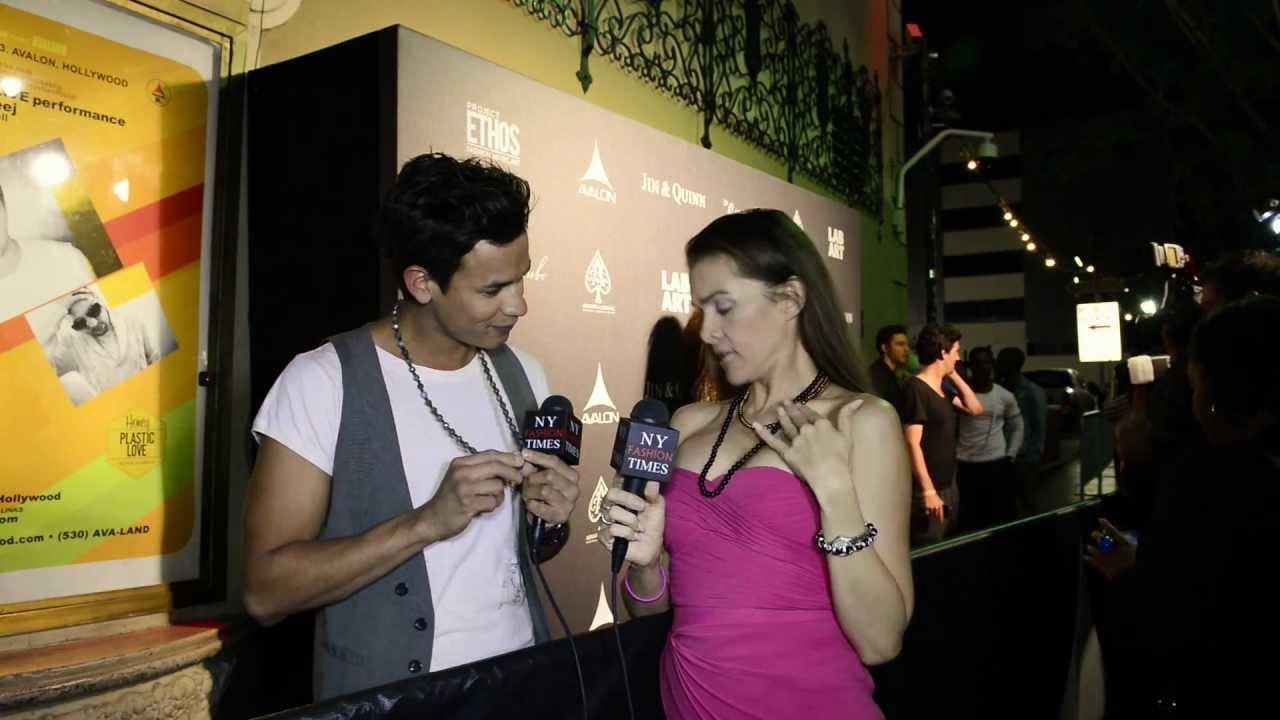 Bronson Pelletier interviewed by Alicia Arden of NewYorkFashionTimes on Red Carpet at Project Ethos