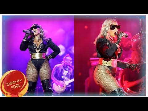 Ashanti Showcases at the Essence Festival in New Orleans in a Leotard and Sheer Lace Bra -Celebrity-