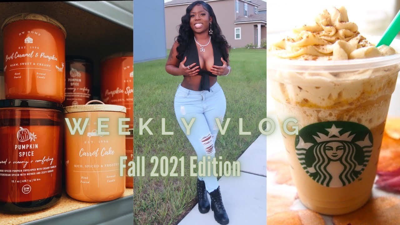 WEEKLY VLOG : FALL 2021 EDİTİON | CANDLE  AMAZON HAUL + NEW NAİLS + LEGACY LOUNGE + STARBUCKS MORE