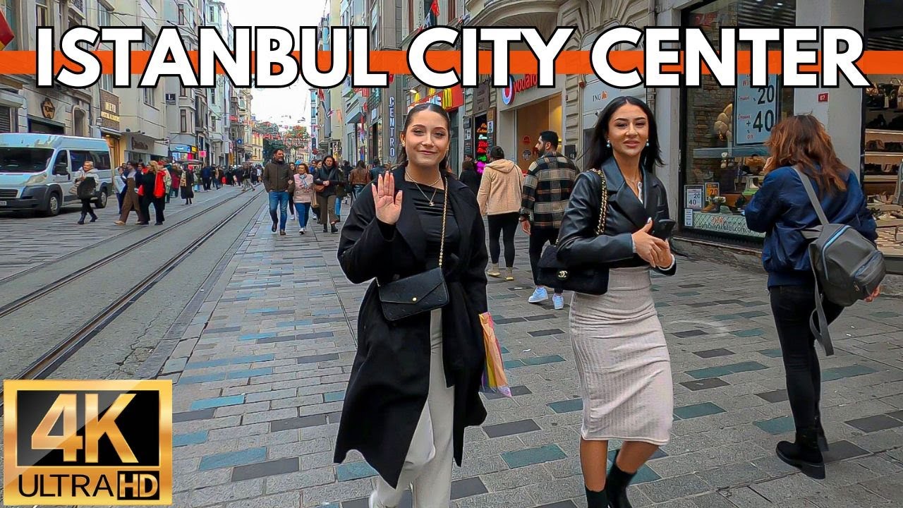 ISTANBUL CITY CENTER 4K WALKING TOUR ULTRA HD | TAKSIM SQUARE,ISTIKLAL STREET FOODS AND SHOPS