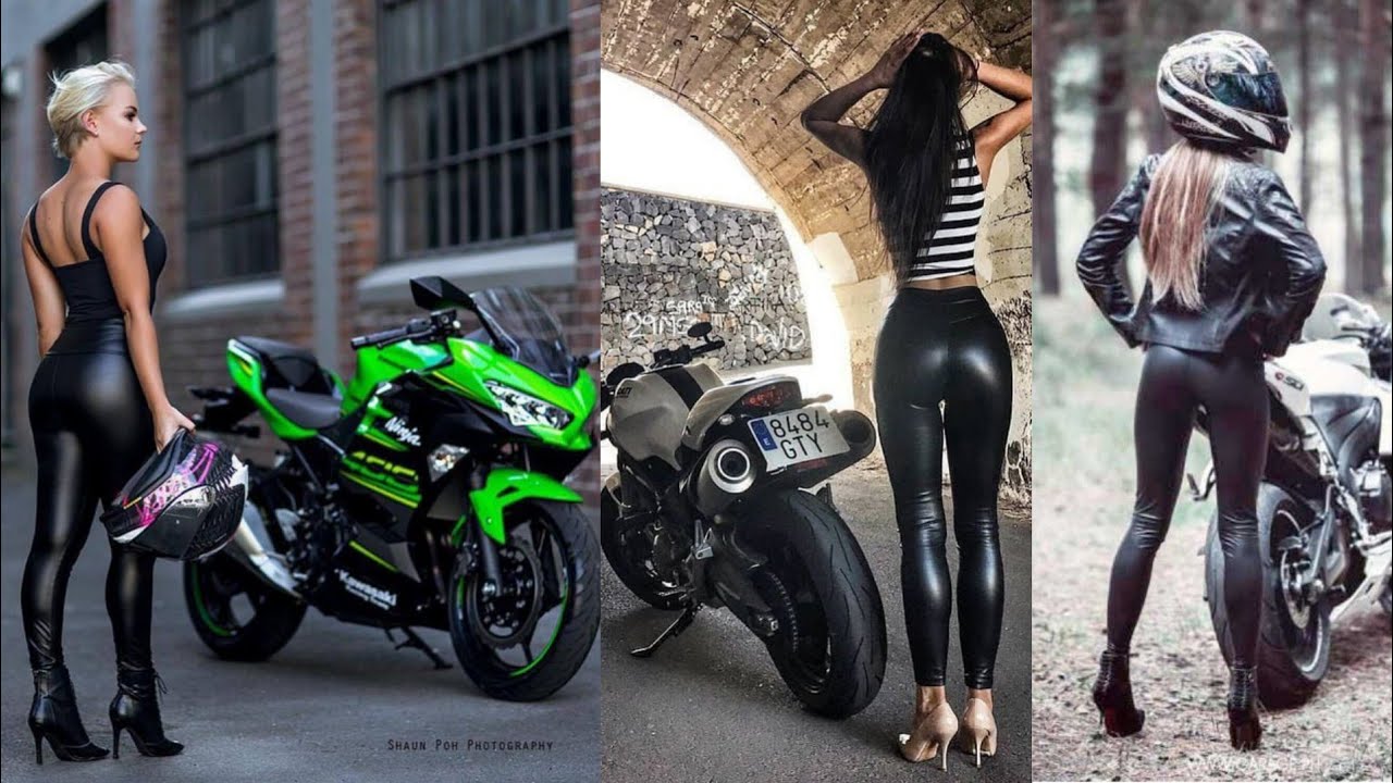 Hot biker girls in leather latex biker special dresses designs ideas collection of New Year