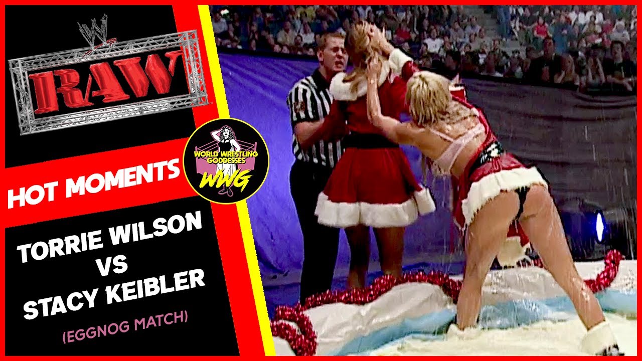 TORRIE WILSON vs. STACY KEIBLER (Eggnog Match) |  HOT MOMENTS (RAW 12.24.01)