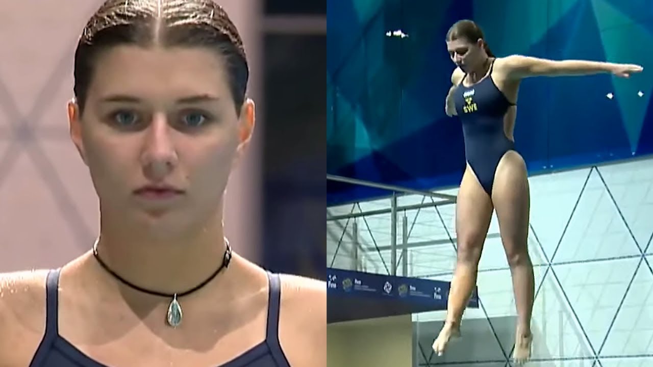 Emilia Nilsson from Sweden - 1m Springboard - Junior Diving Championships - #diving
